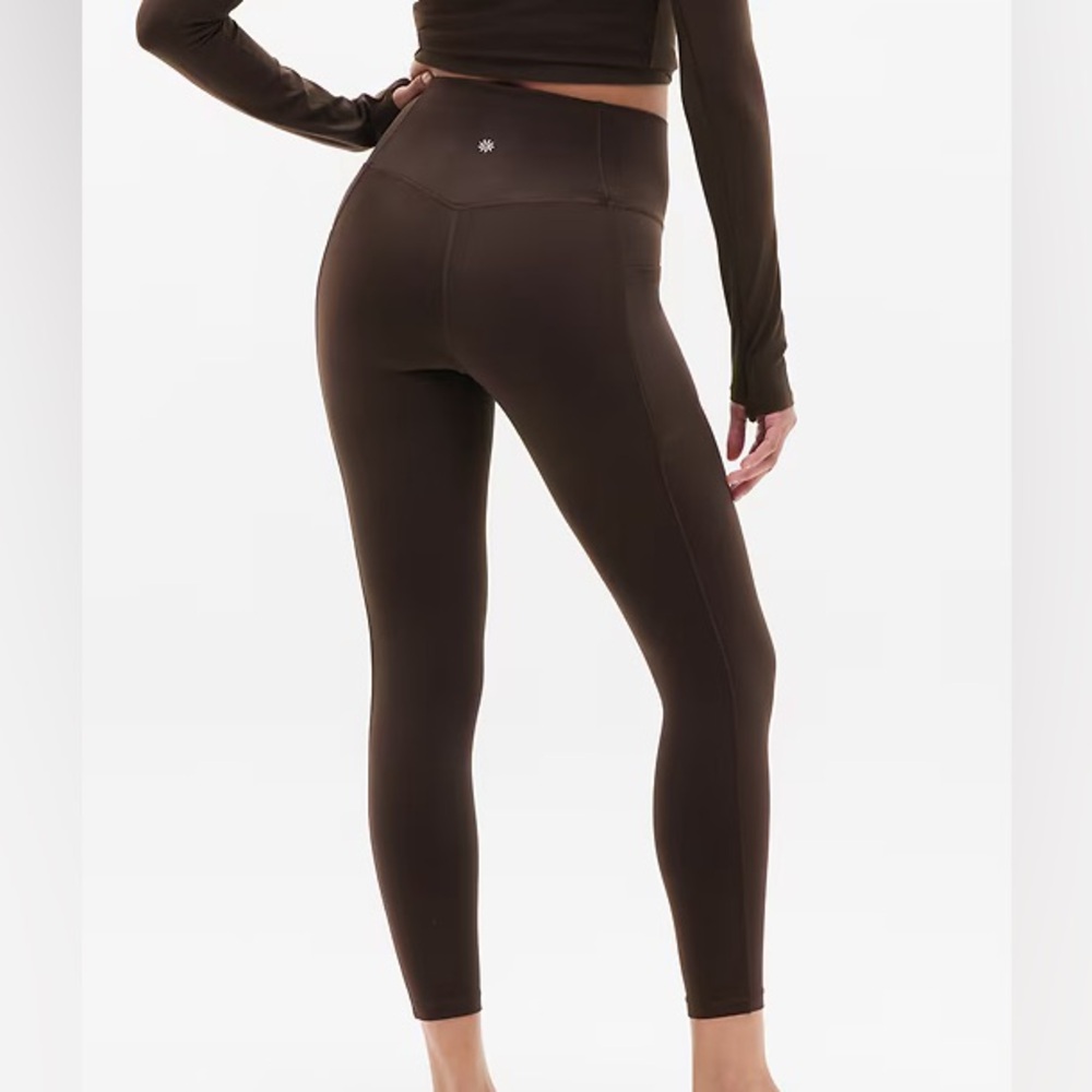 Athleta Salutation Stash High Rise 7/8 Legging Brown 2X